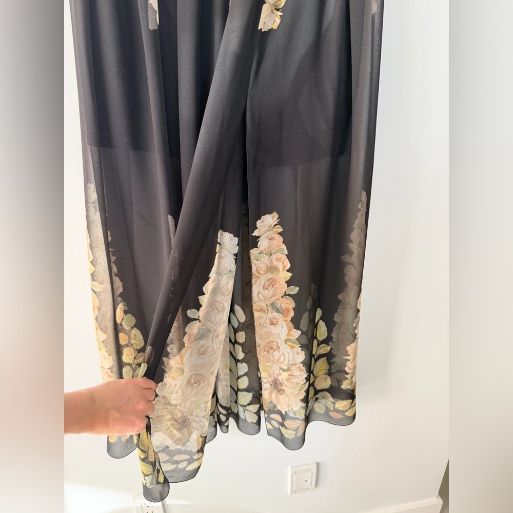 Blugirl Sheer Floral Maxi Skirt | Flowing Designer Skirt | Size D34 (US 4) - Picture 9 of 17